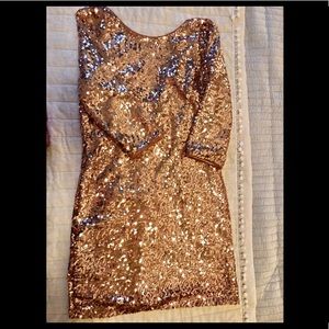 Forever 21 Rose Gold Sequin Dress!
